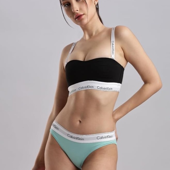 CALVIN KLEIN Modern Cotton Stretch Bikini Briefs Beau Blue Size Medium - Picture 5 of 12